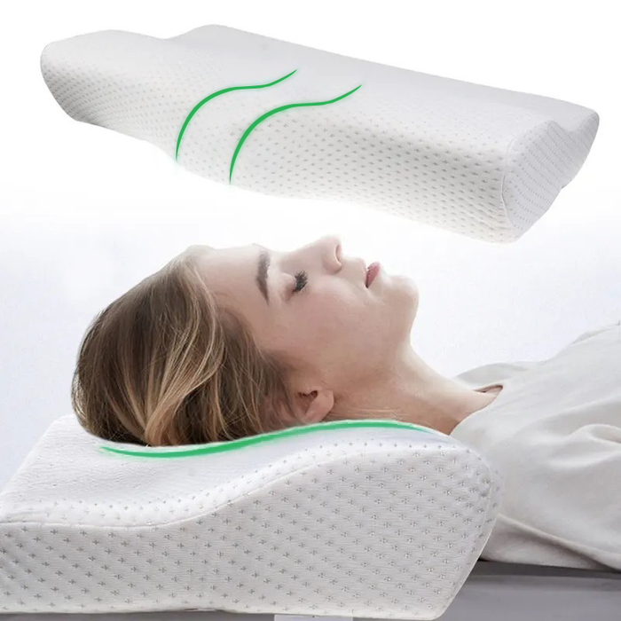 Oreiller Cervical Ergonomique en Mousse Viscoélastique | Sommeil Réparateur
