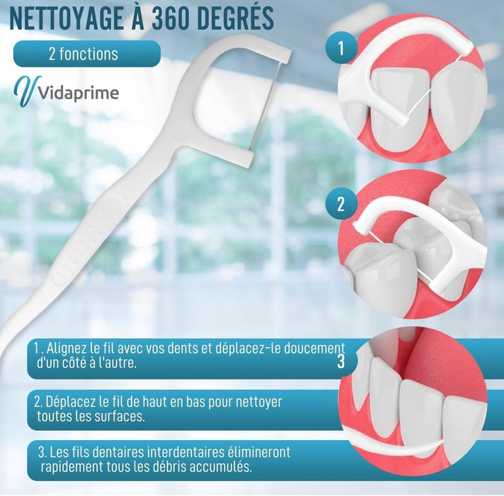 Fil Dentaire avec Manche PREMIUM  | Pack 200