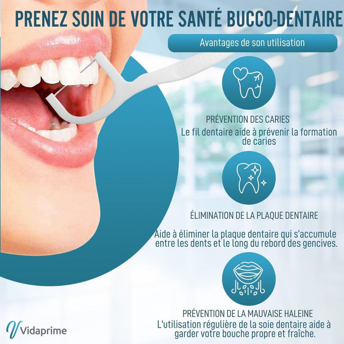 Fil Dentaire avec Manche PREMIUM  | Pack 200