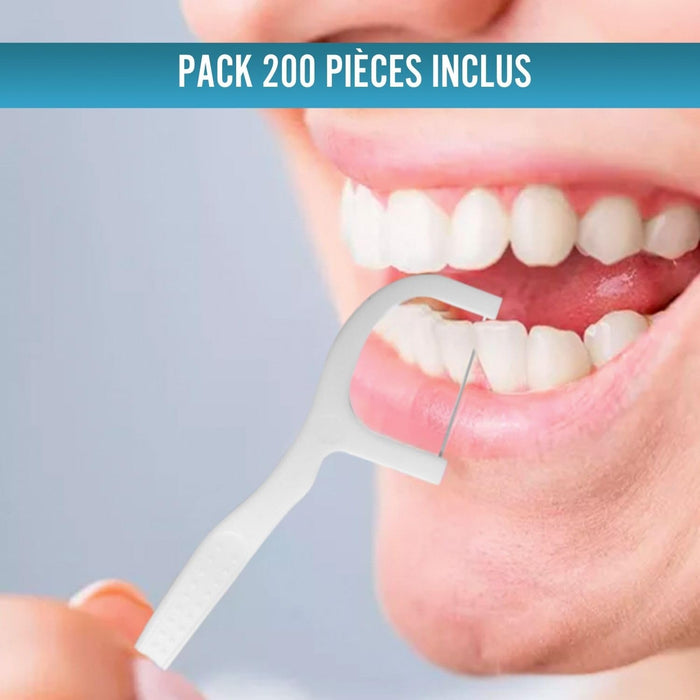 Fil Dentaire avec Manche PREMIUM  | Pack 200