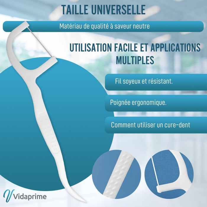 Fil Dentaire avec Manche PREMIUM  | Pack 200