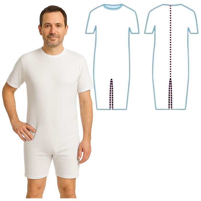 Pyjama Anti-couche avec Fermeture Éclair | Manches Courtes