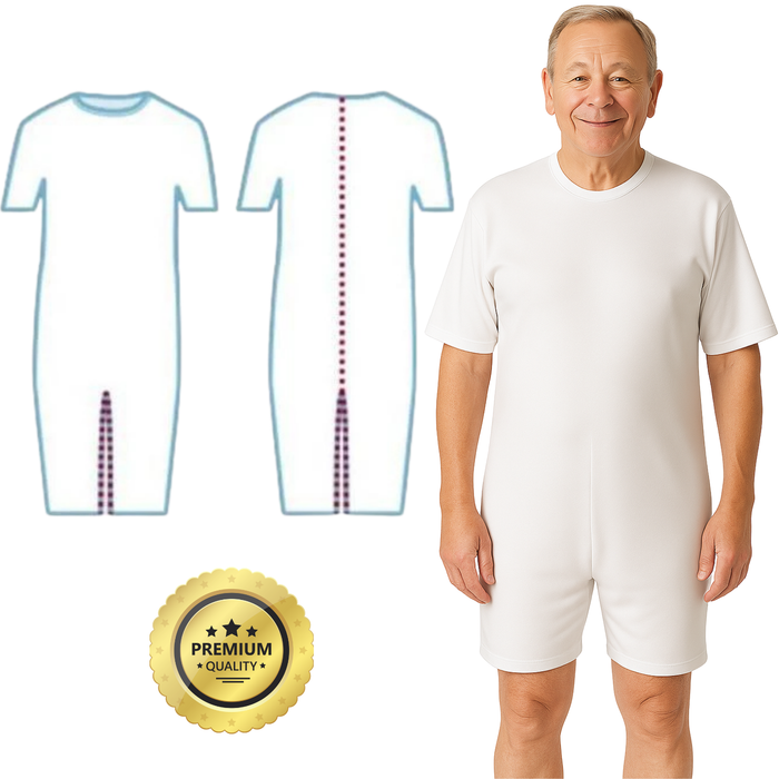 Pyjama Anti-Incontinence Manches Courtes Unisexe | Adultes