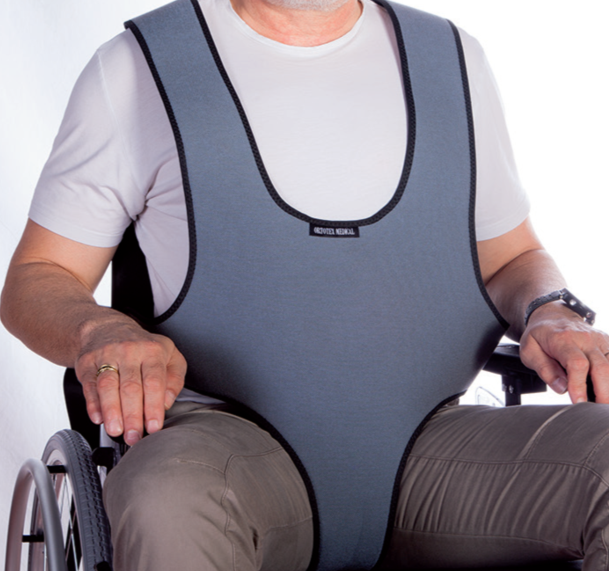 Gilet périnéal pour fauteuil roulant