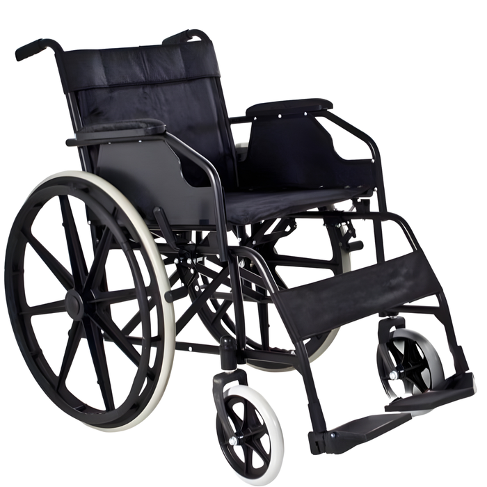 Fauteuil Roulant Pliable en Acier Autopropulsée Care+