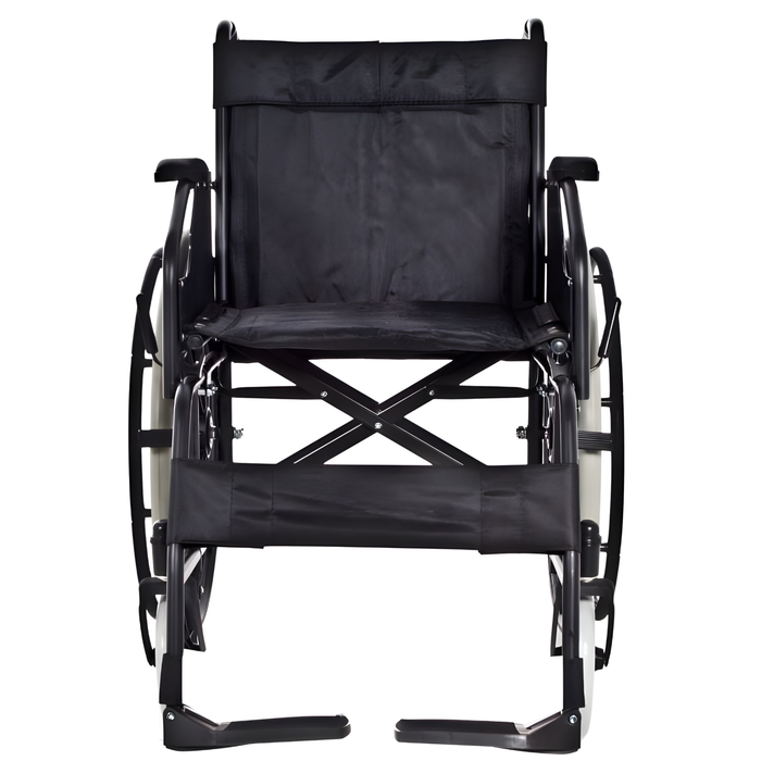 Fauteuil Roulant Pliable en Acier Autopropulsée Care+