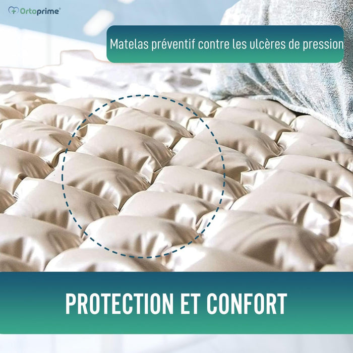 Matelas anti-escarres avec Compresseur et Cellules d'air Alternantes