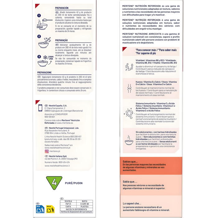 Meritene Céréales avec Protéines pour 13 portions | Multifruits