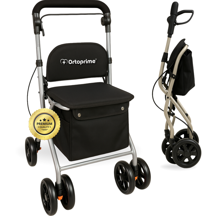 Déambulateur Rollator Pliant Adulte avec Chariot