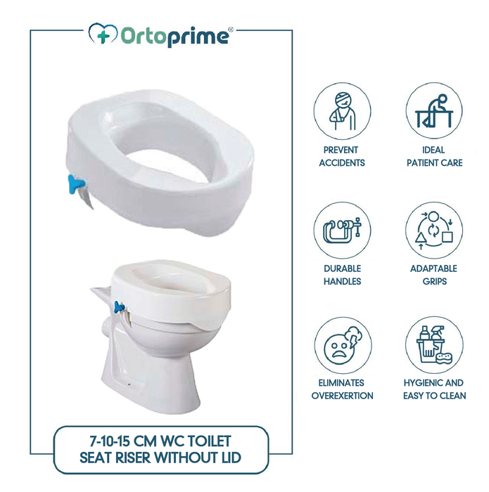 Rehausseur de WC sans Couvercle avec Hauteur 7-10-15 cm | Modèle Universel