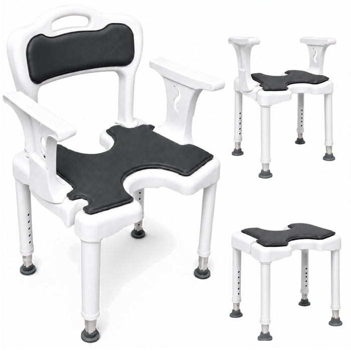Chaise de Douche 3 en 1 en U | Tabouret Antidérapant