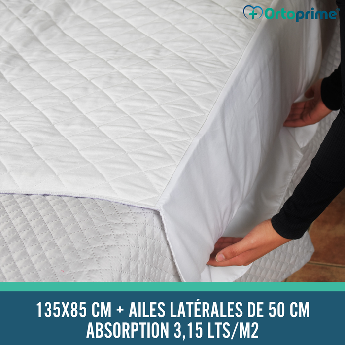 Protège-Matelas Écologique Lavable 135 cm, 3,15 Litres/m²