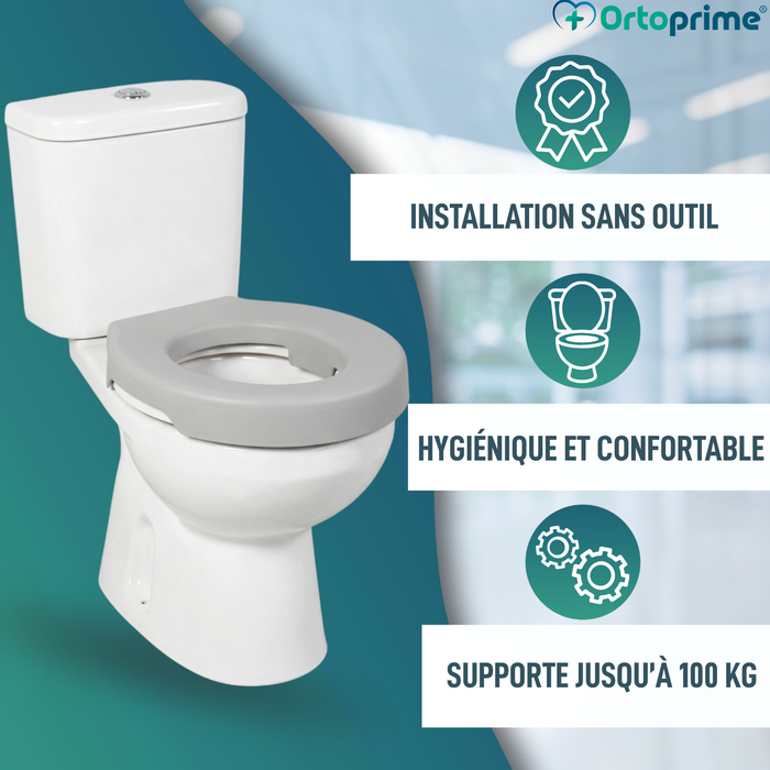 Rehausseur de WC Souple 3 cm Gris