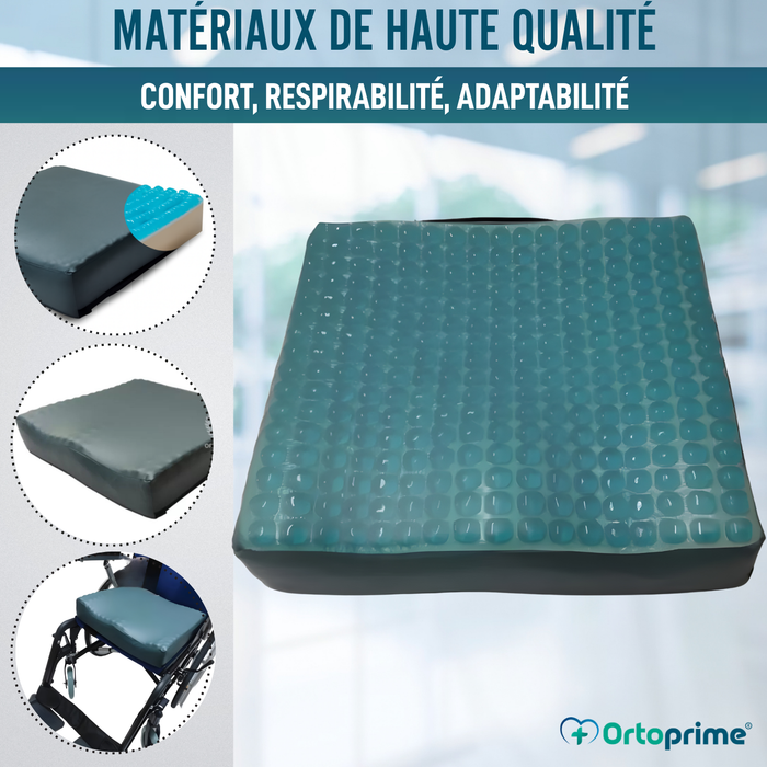 Coussin Antiescarres Visco Gel Zone Ischiatique 85 kg/m3
