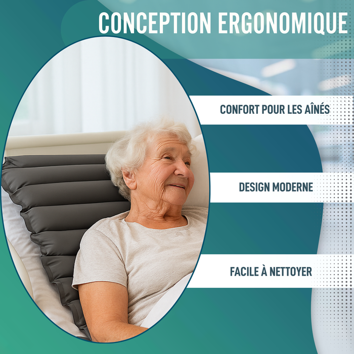 Matelas Anti-escarres 90x190x10cm | 12 Cellules Anti-escarres