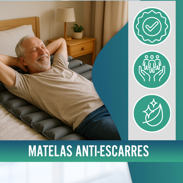 Matelas Anti-escarres 90x190x10cm | 12 Cellules Anti-escarres