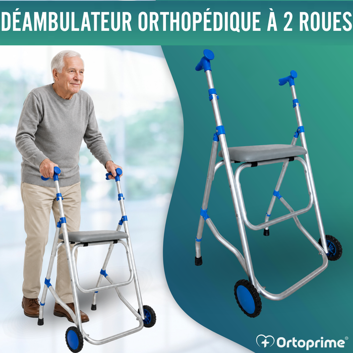 Déambulateur Pliable en Aluminium avec Siège