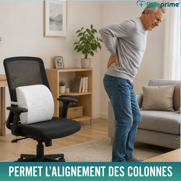 Coussin Lombaire en Mousse Viscoélastique | Blanc