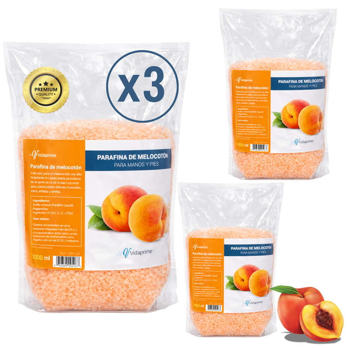 Pack de Paraffine pour la Rééducation des Mains et des Pieds 3000ml | Pêche