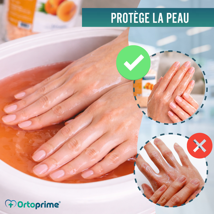 Pack de Paraffine pour la Rééducation des Mains et des Pieds 3000ml | Pêche