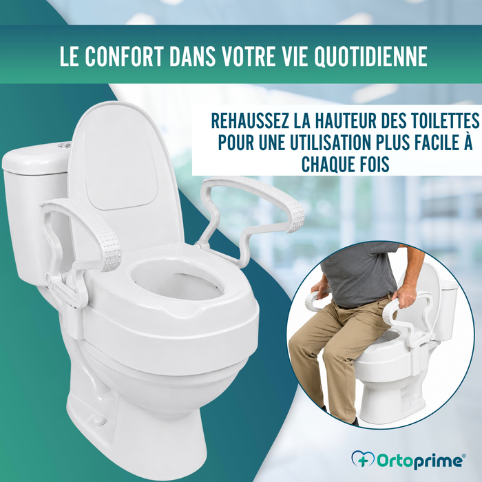 Rehausseur WC Réglable 3 Hauteurs | Siège avec Couvercle