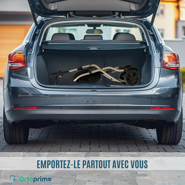 Déambulateur Rollator Pliant Adulte avec Chariot