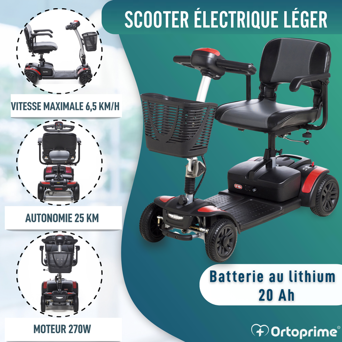 Scooter Électrique Batterie Lithium 20Ah | 8 Couleurs