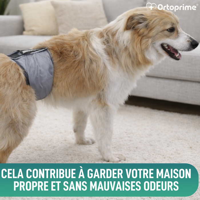 Ceinture Anti-Fuite pour Incontinence Canine | Chien Mâle