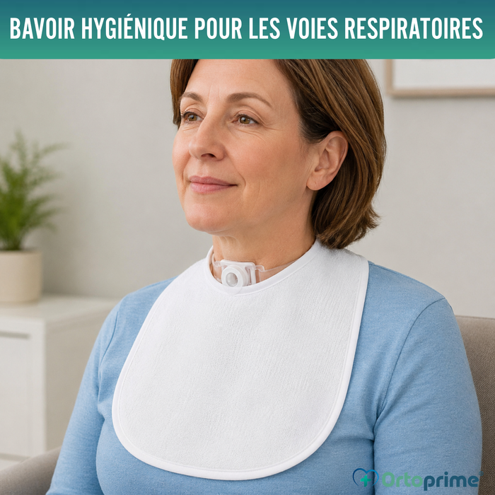 Bavoir Hygiénique Spécial Trachéotomie | Boîte de 10 unités