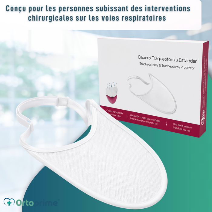 Bavoir Hygiénique Spécial Trachéotomie | Boîte de 10 unités