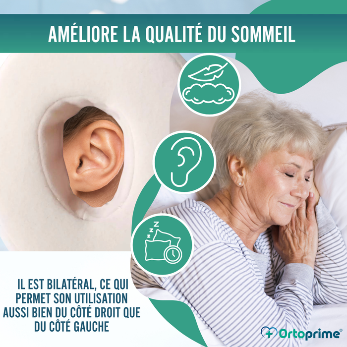 Coussin Anti-Escarres Oreille avec Ouverture Réglable