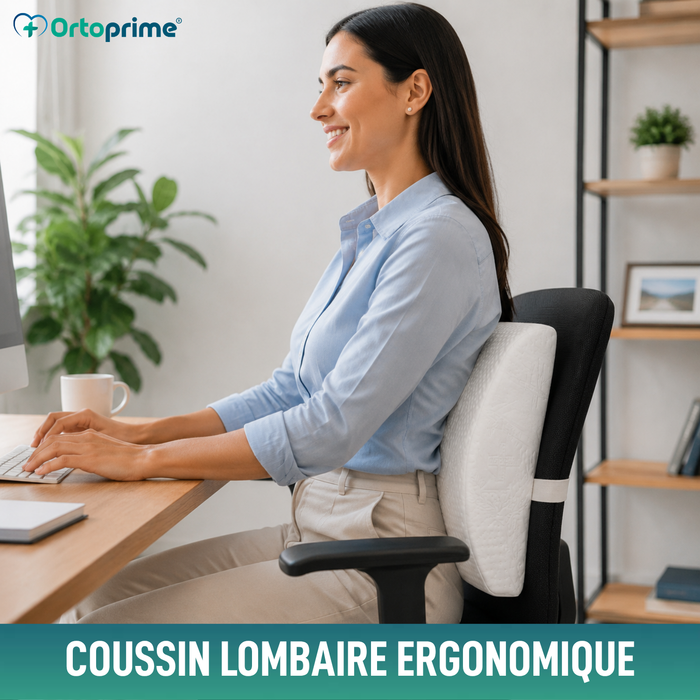 Coussin Lombaire en Mousse Viscoélastique | Blanc