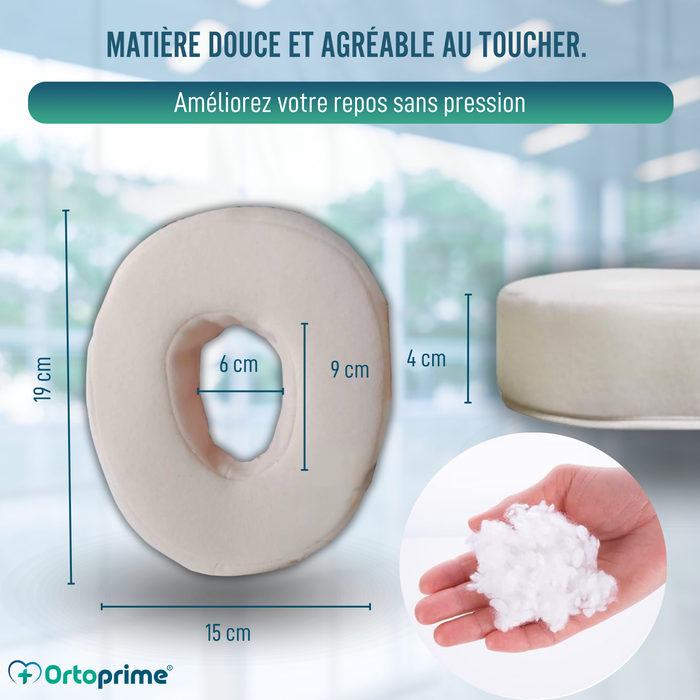 Coussin Anti-Escarres Oreille avec Ouverture Réglable