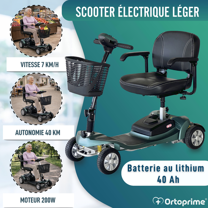 Scooter Électrique Démontable | Batterie Lithium 40Ah