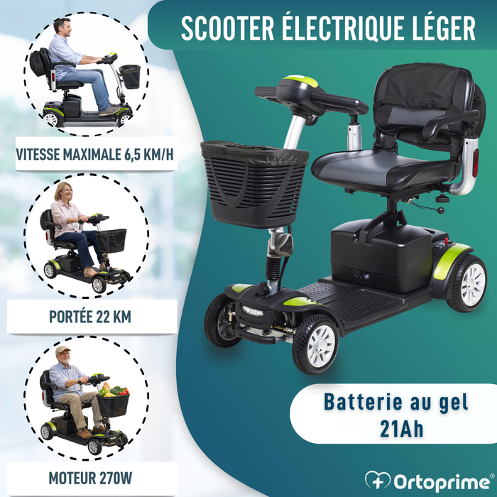 Scooter Électrique Compact avec Sac Arrière