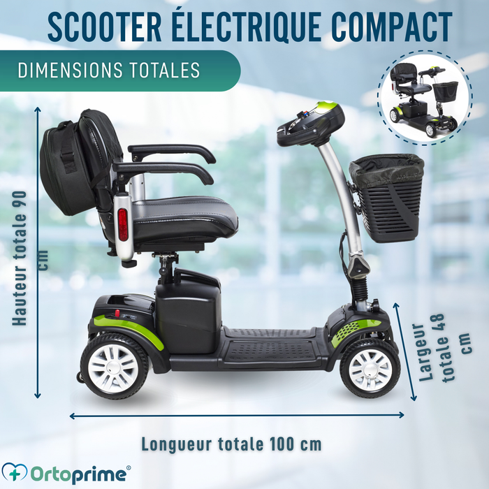 Scooter Électrique Compact avec Sac Arrière