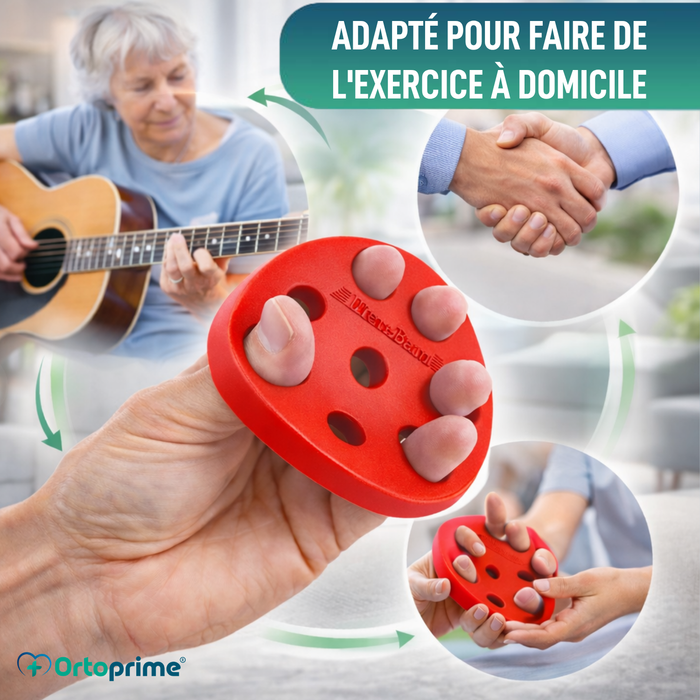 Exerciceur extenseur en silicone pour les doigts | 4 niveaux de résistance