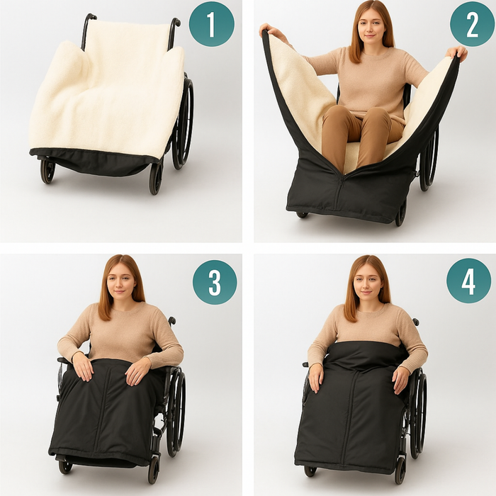Couverture Thermique pour Fauteuil Roulant | Couverture Imperméable