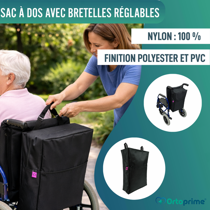 Sac à dos pour Fauteuil Roulant | 8 Compartiments