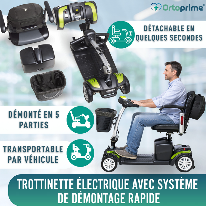 Scooter Électrique Compact avec Sac Arrière