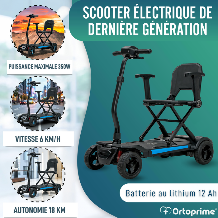 Scooter Électrique Compacte Transportable | Pliage Électrique