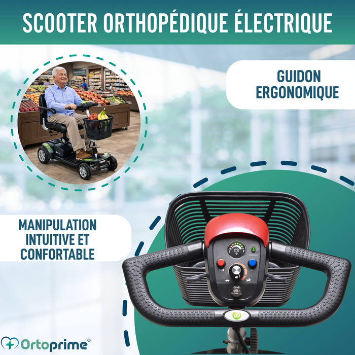 Scooter Électrique Compact avec Sac Arrière