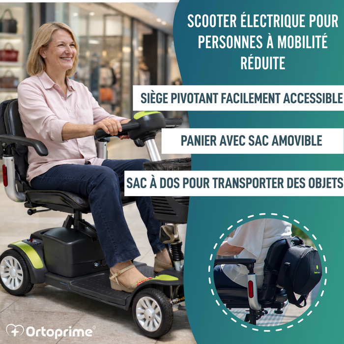 Scooter Électrique Compact avec Sac Arrière
