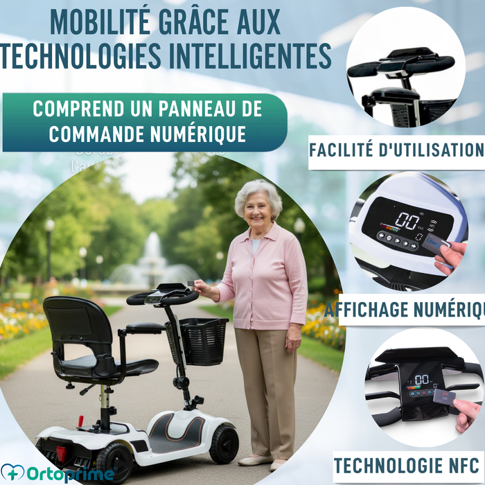 Scooter Électrique Intelligent avec NFC | 4 Roues