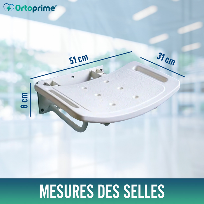 Tabouret Mural Pliable pour Douches | 2 options de modèle