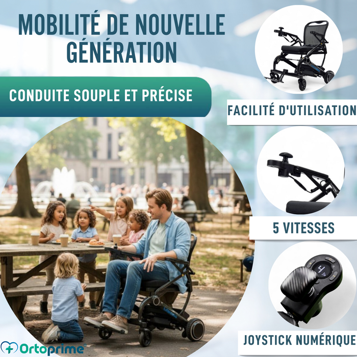 Fauteuil Roulant Électrique Ultra-Compact | Fibre Carbone