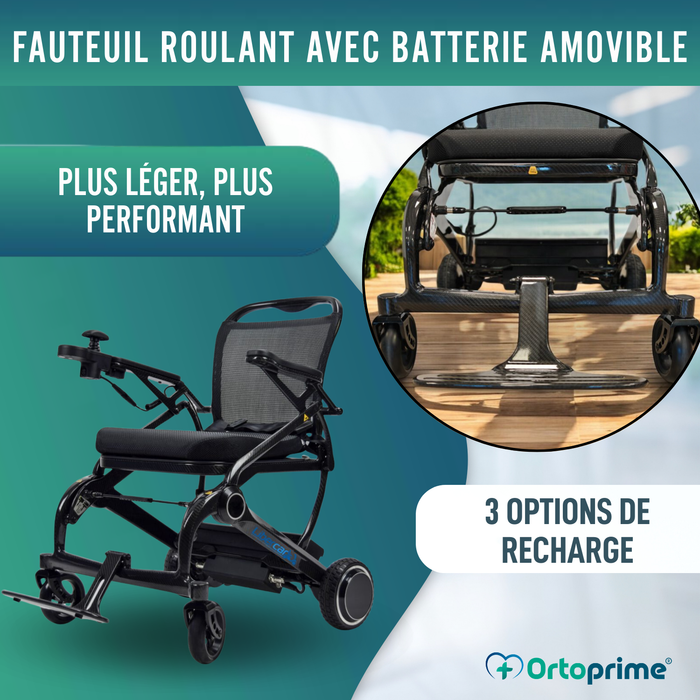 Fauteuil Roulant Électrique Ultra-Compact | Fibre Carbone