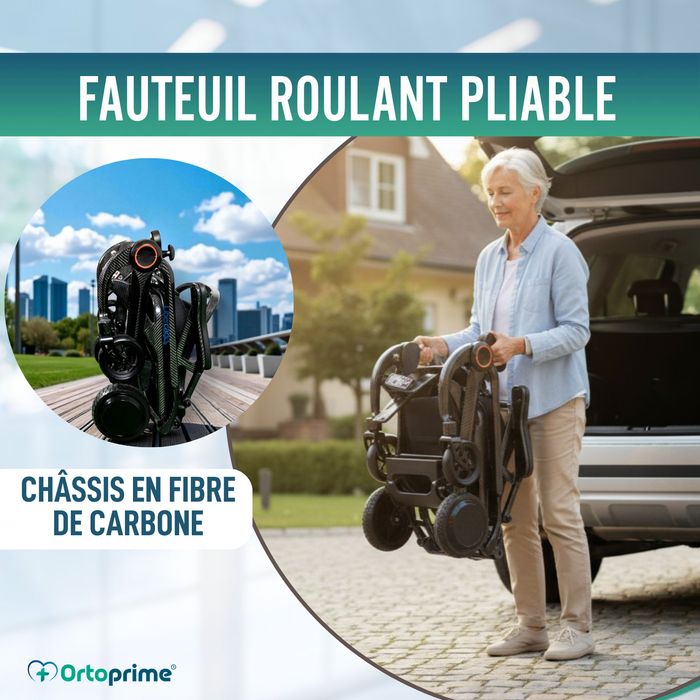 Fauteuil Roulant Électrique Ultra-Compact | Fibre Carbone