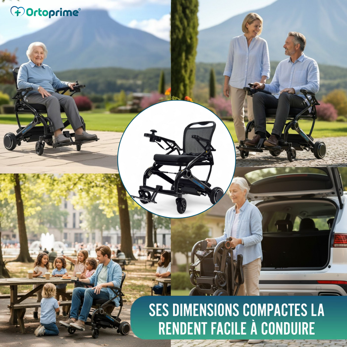 Fauteuil Roulant Électrique Ultra-Compact | Fibre Carbone