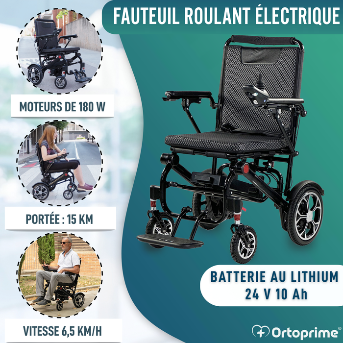 Fauteuil Roulant Électrique Pliant Ultra Léger | 10Ah